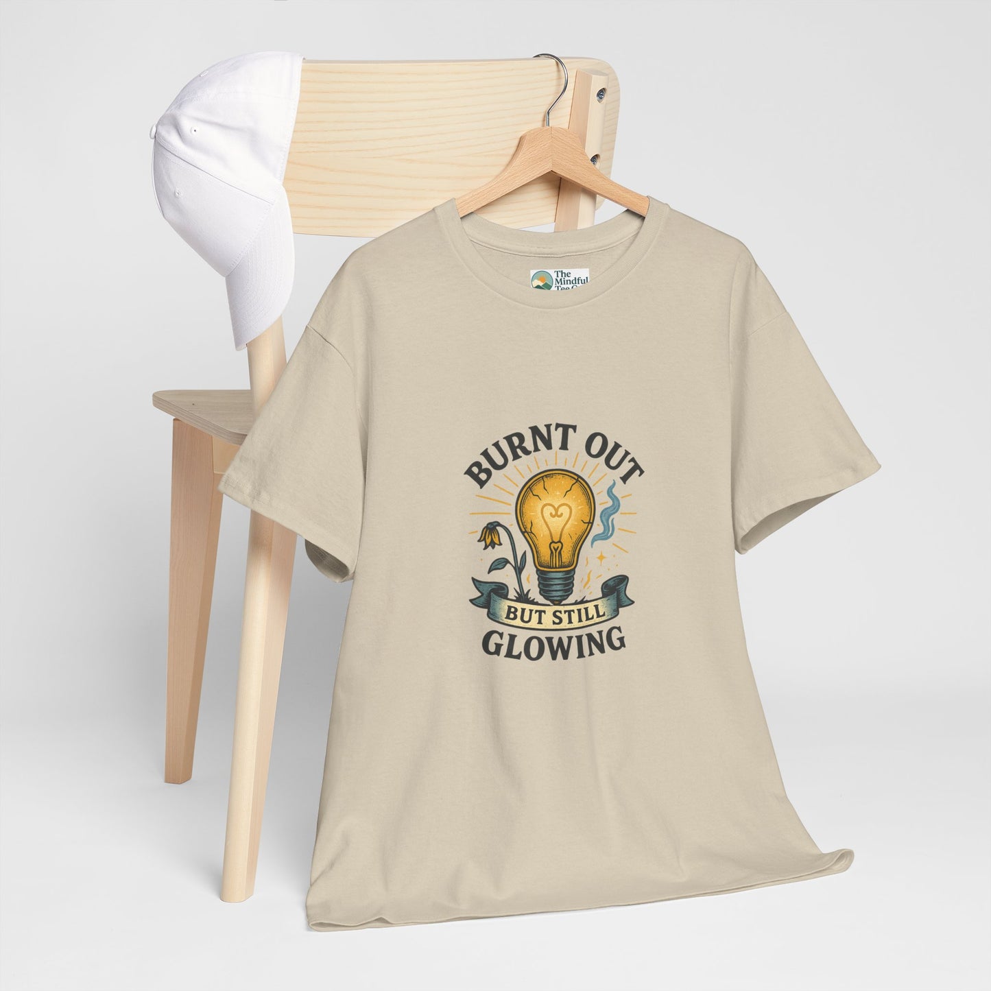 Burnt Out But Still Glowing T-Shirt – Resilience Tee