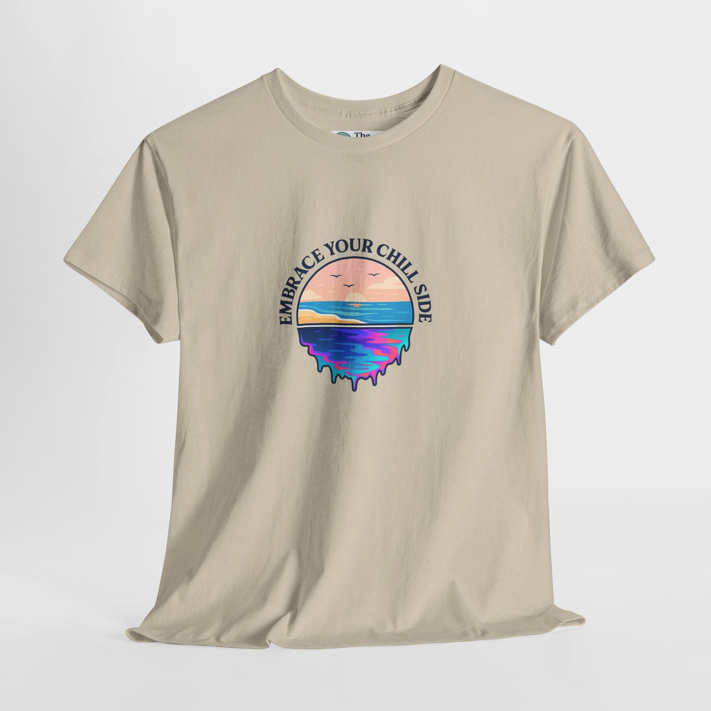 Embrace Your Chill Side T-Shirt - Mountain Lake Reflection Tee
