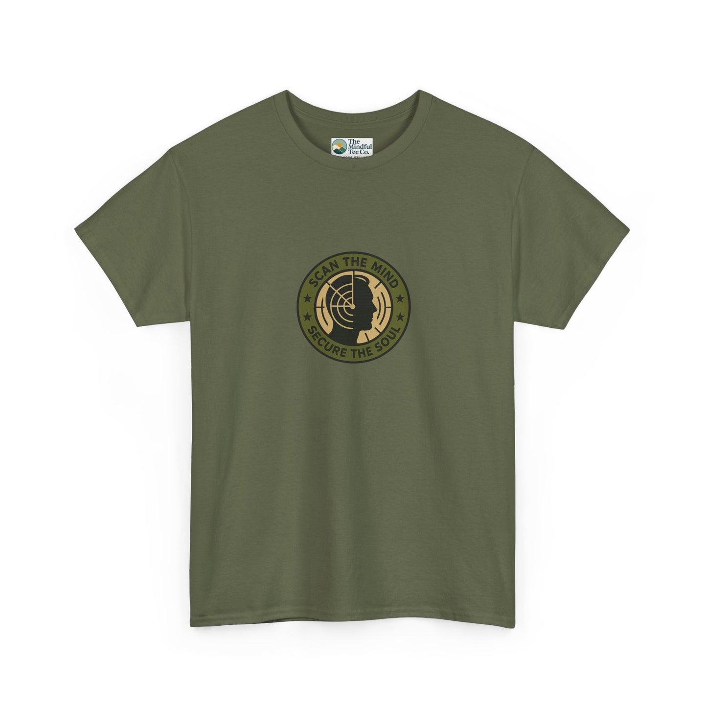 Scan the Mind, Secure the Soul T-Shirt – Military Awareness & Strength  Tee