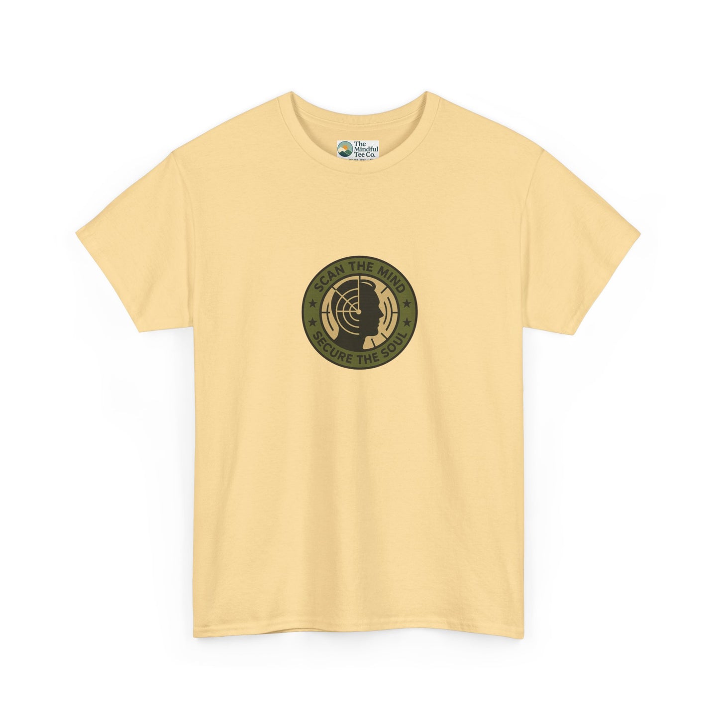 Scan the Mind, Secure the Soul T-Shirt – Military Awareness & Strength  Tee