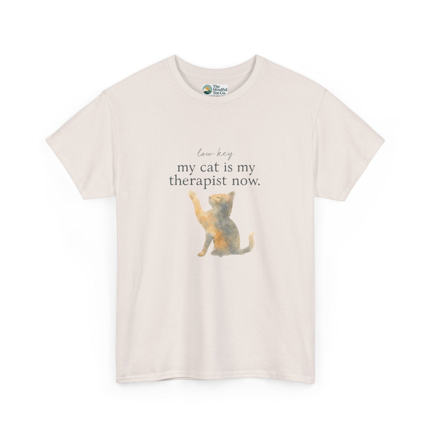 Low Key, My Cat Is My Therapist Now T-Shirt – Funny Cat Tee