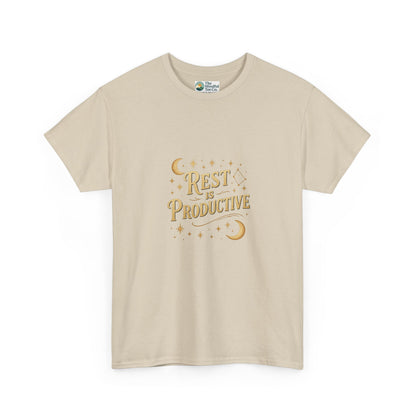 Rest Is Productive T-Shirt – Celestial Self-Care Tee