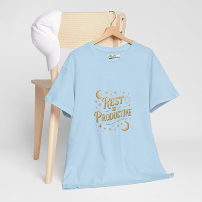 Rest Is Productive T-Shirt – Celestial Self-Care Tee