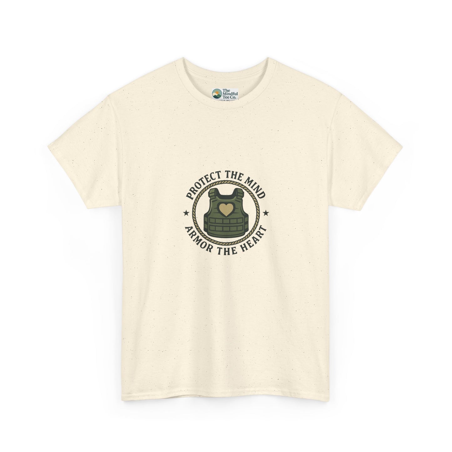 Protect the Mind, Armor the Heart T-Shirt – Military Strength & Resilience  Tee