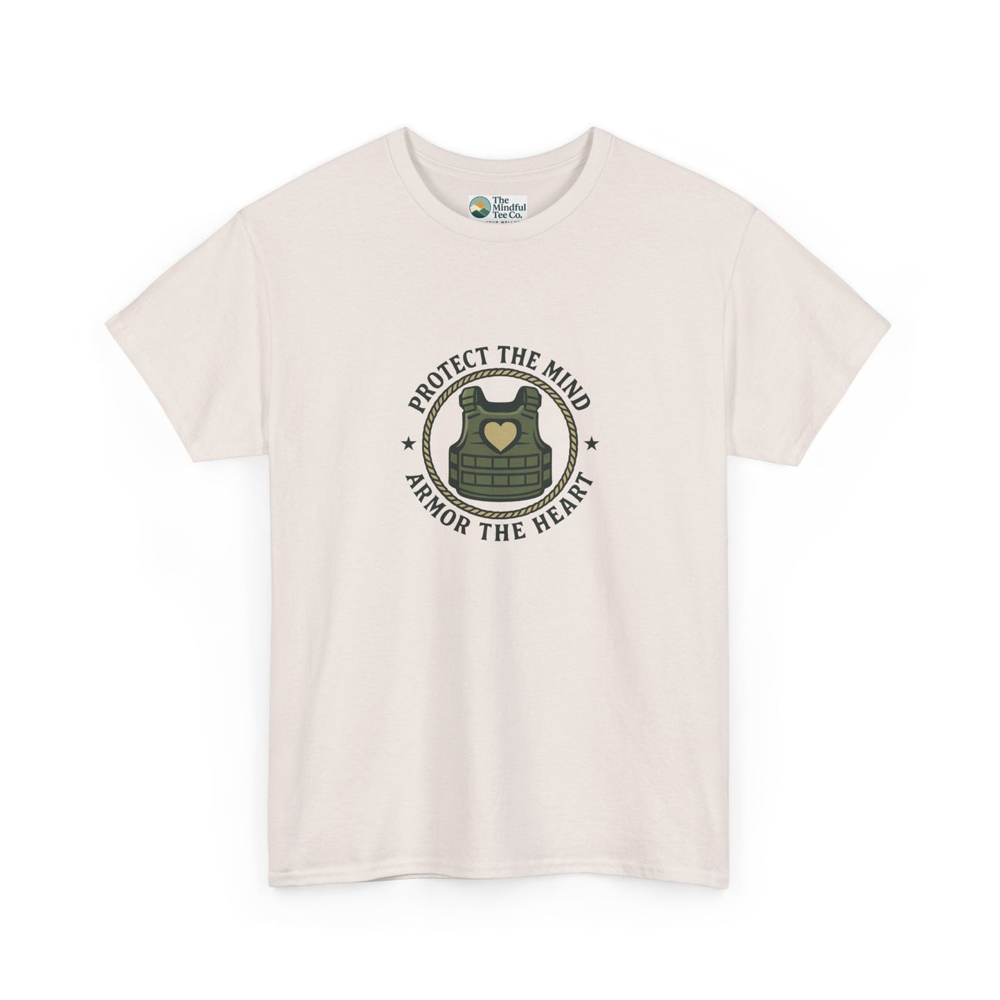 Protect the Mind, Armor the Heart T-Shirt – Military Strength & Resilience  Tee