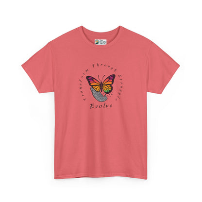 Transform Through Struggle T-Shirt - Butterfly Evolution