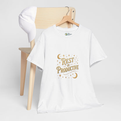 Rest Is Productive T-Shirt – Celestial Self-Care Tee