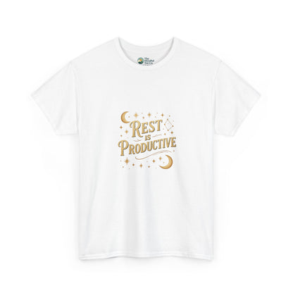 Rest Is Productive T-Shirt – Celestial Self-Care Tee