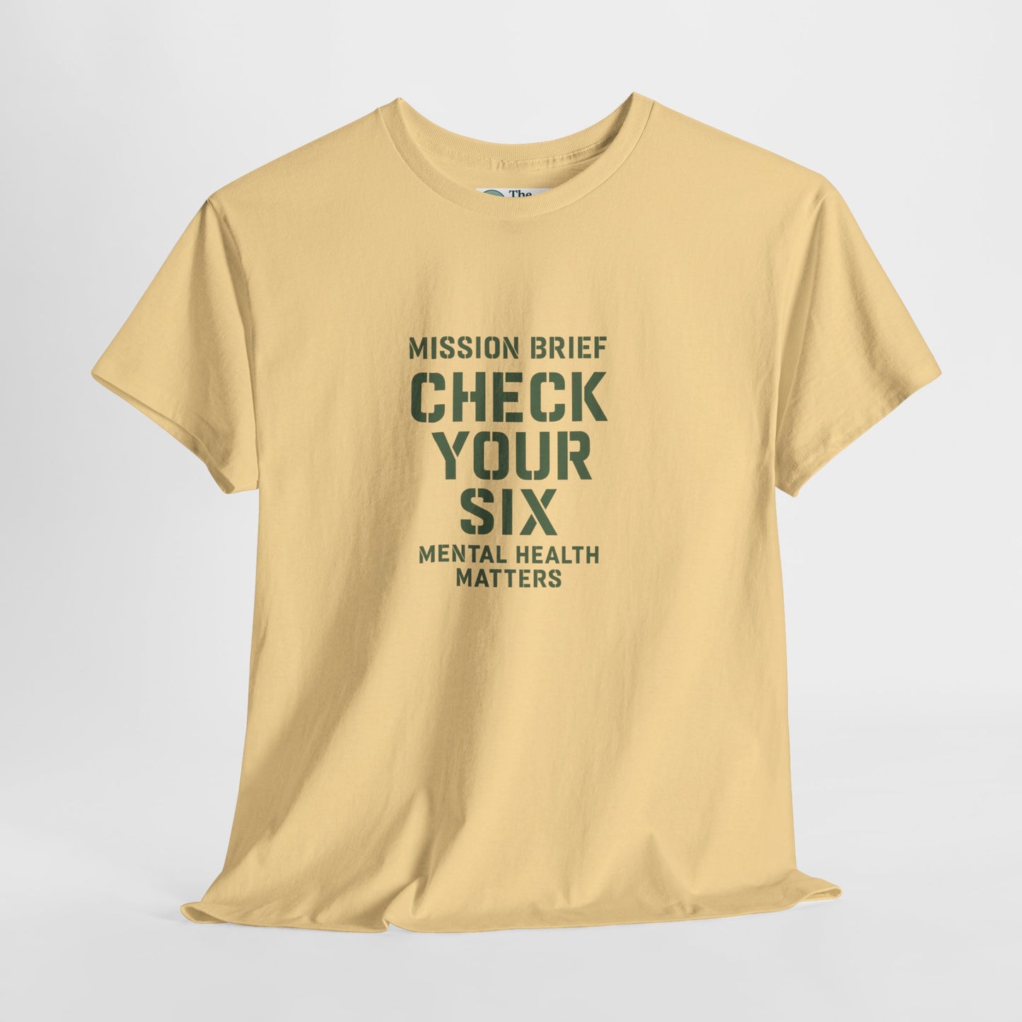 Mission Brief: Check Your Six T-Shirt - Military Mental Health Awareness  Tee