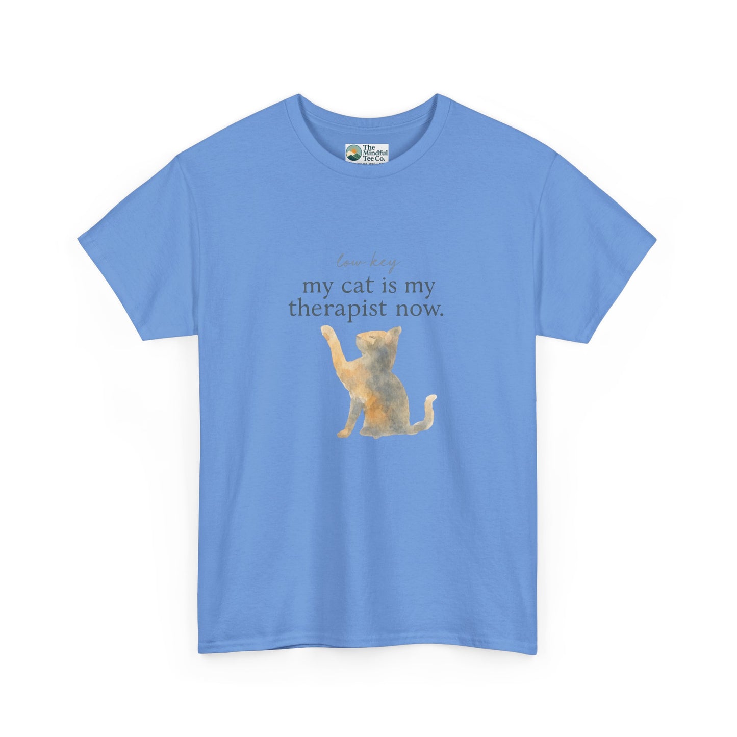 Low Key, My Cat Is My Therapist Now T-Shirt – Funny Cat Tee