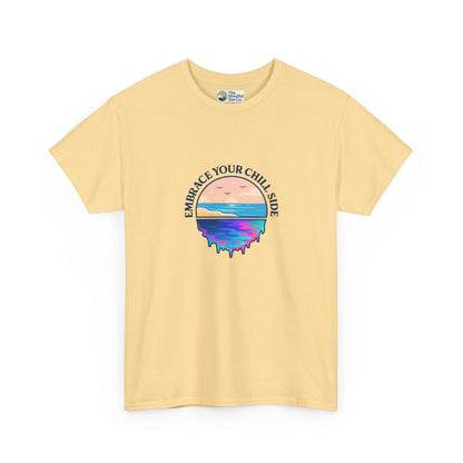 Embrace Your Chill Side T-Shirt - Mountain Lake Reflection Tee