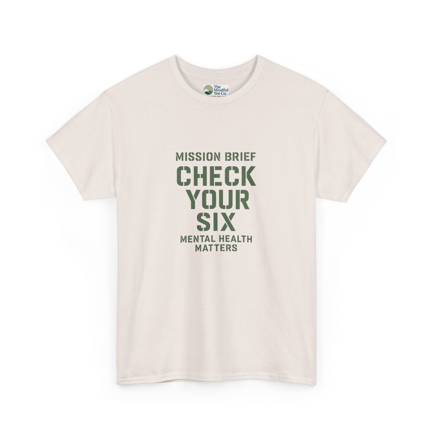 Mission Brief: Check Your Six T-Shirt - Military Mental Health Awareness  Tee