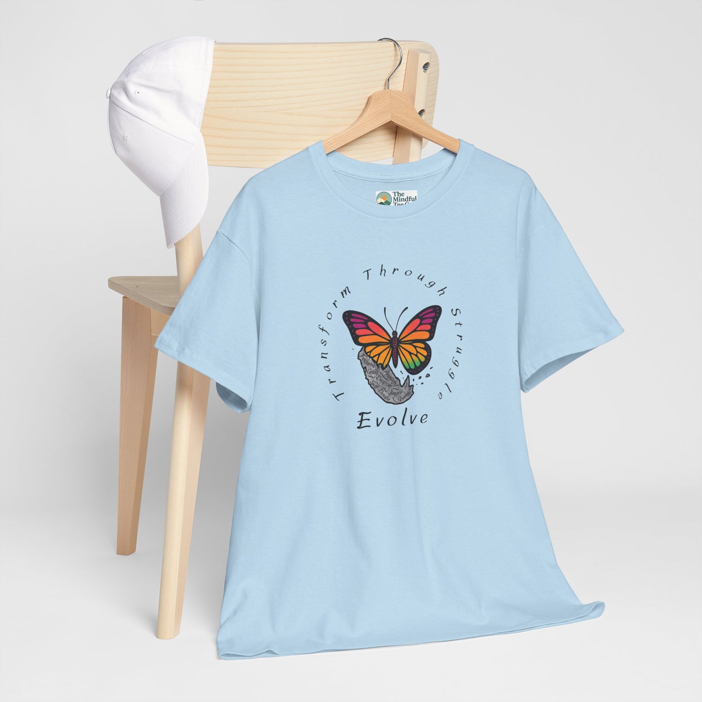 Transform Through Struggle T-Shirt - Butterfly Evolution