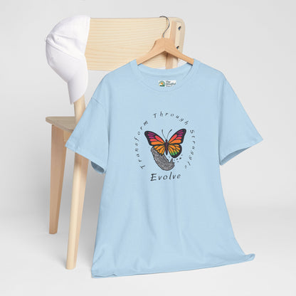Transform Through Struggle T-Shirt - Butterfly Evolution