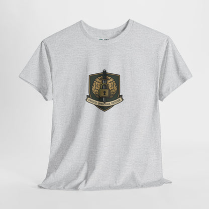 Unlock Overcome Endure T-Shirt – Military Strength & Perseverance  Tee