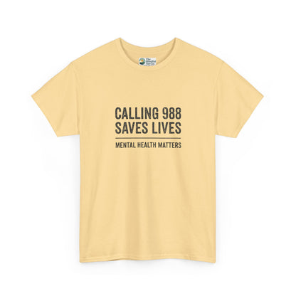 Calling 988 Saves Lives T-Shirt - Mental Health Awareness