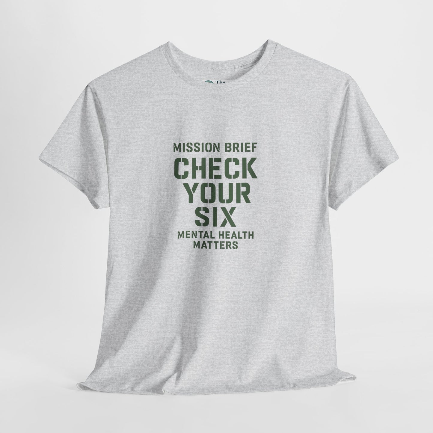 Mission Brief: Check Your Six T-Shirt - Military Mental Health Awareness  Tee
