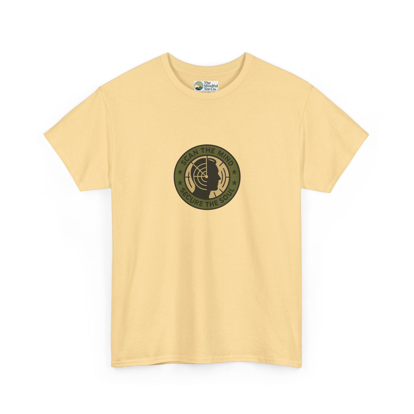Scan the Mind, Secure the Soul T-Shirt – Military Awareness & Strength  Tee