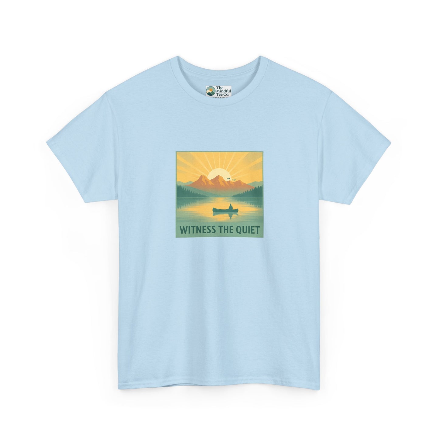 Witness the Quiet T-Shirt - Nature Mindfulness Canoe  Tee