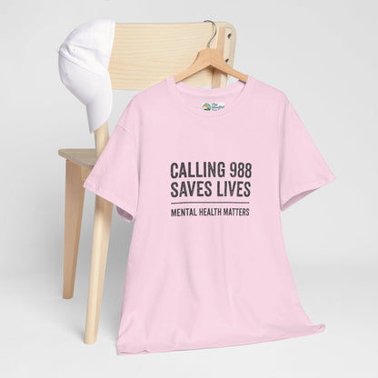 Calling 988 Saves Lives T-Shirt - Mental Health Awareness
