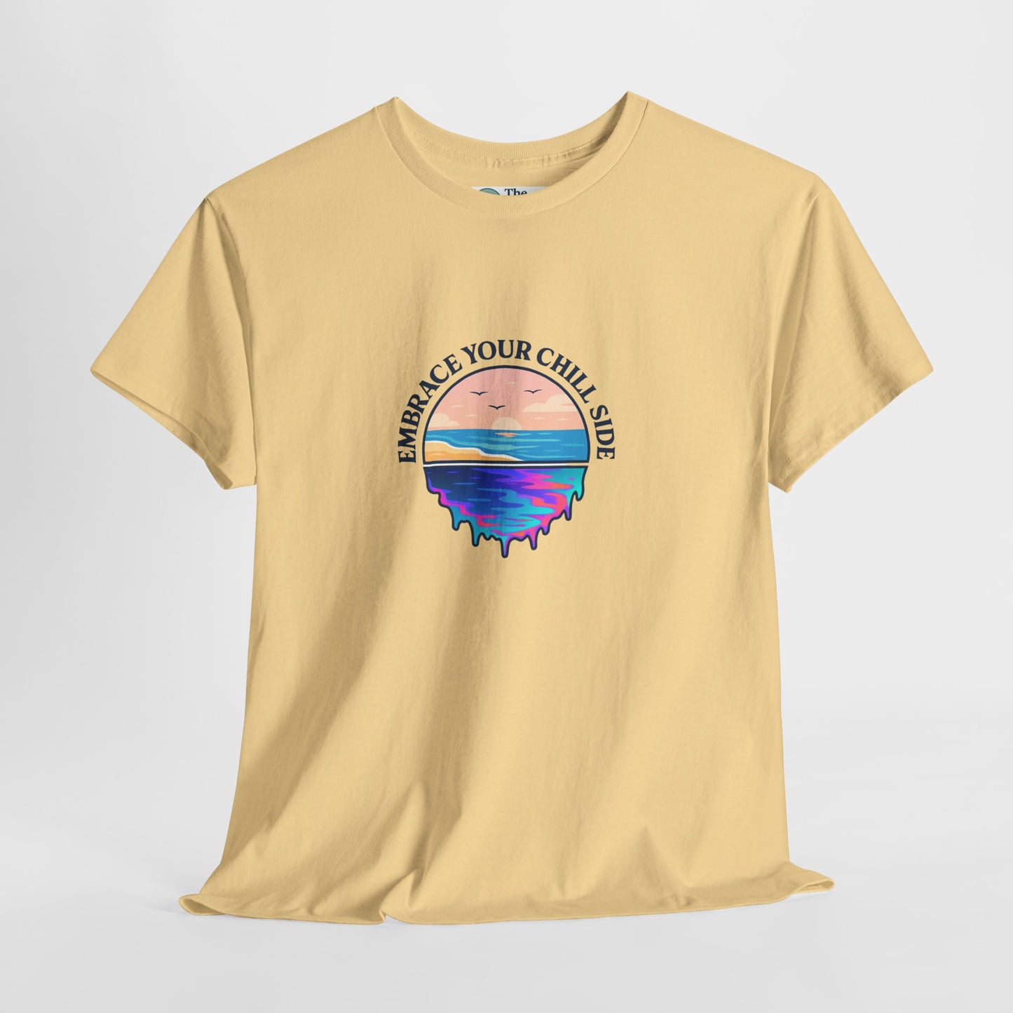 Embrace Your Chill Side T-Shirt - Mountain Lake Reflection Tee