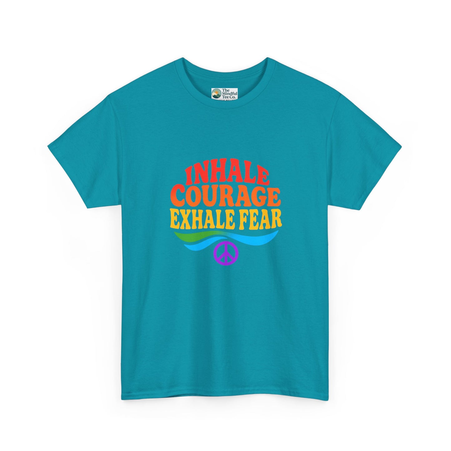 Inhale Courage, Exhale Fear T-Shirt – Retro Affirmation Tee