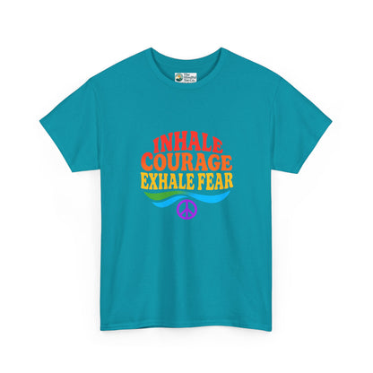 Inhale Courage, Exhale Fear T-Shirt – Retro Affirmation Tee