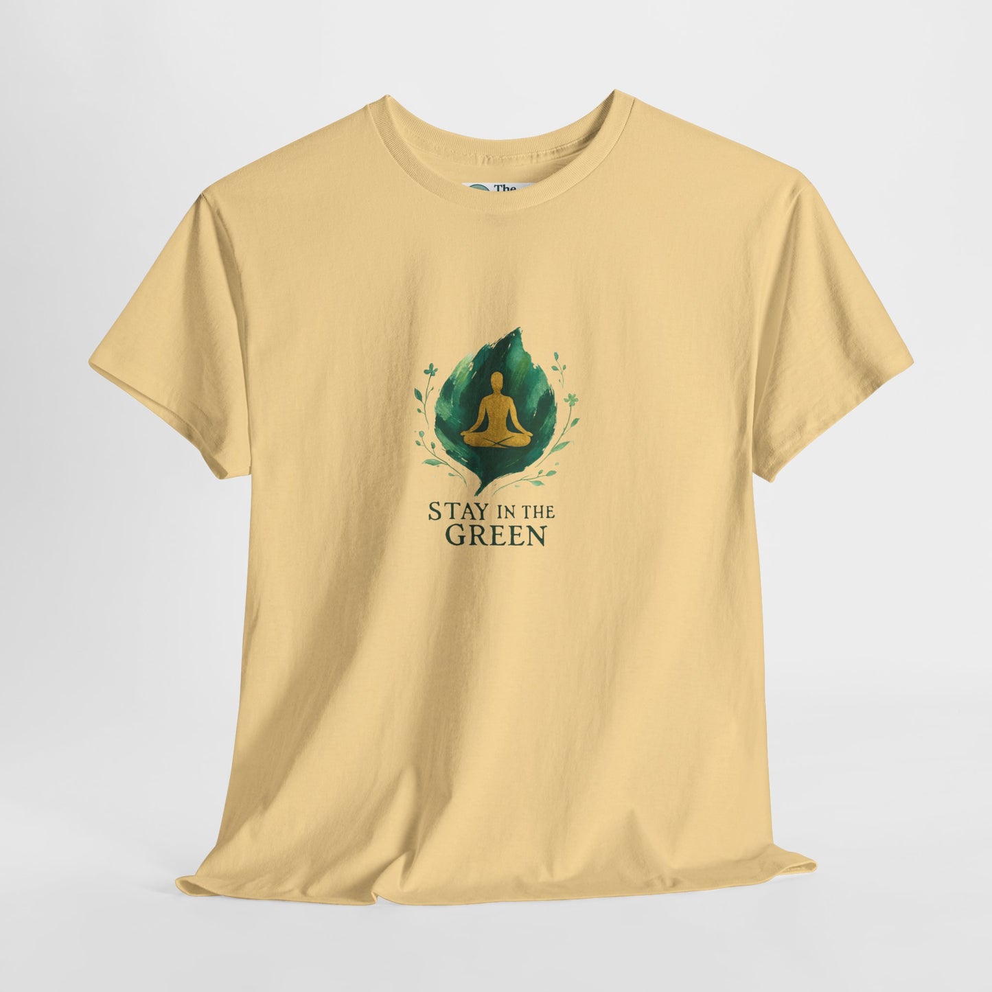 Stay in the Green T-Shirt – Watercolor Meditation Tee