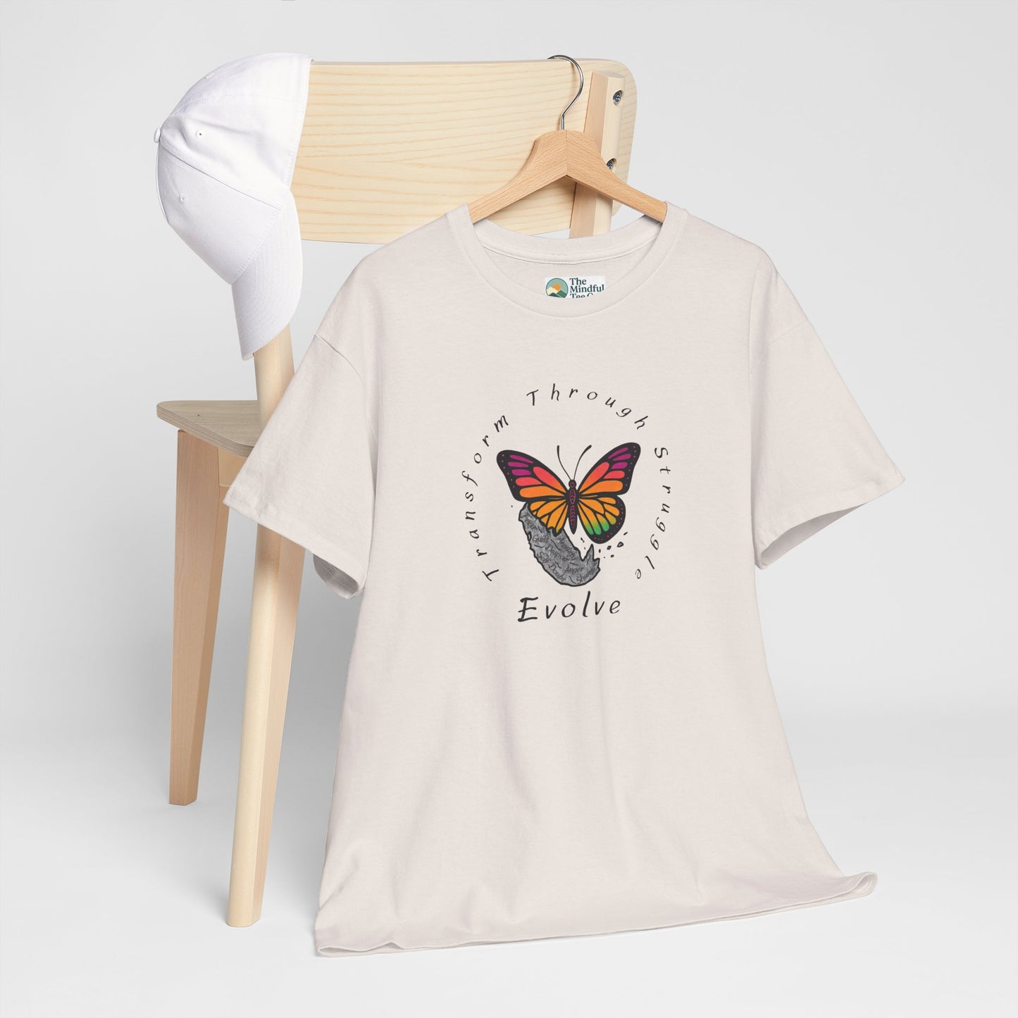 Transform Through Struggle T-Shirt - Butterfly Evolution