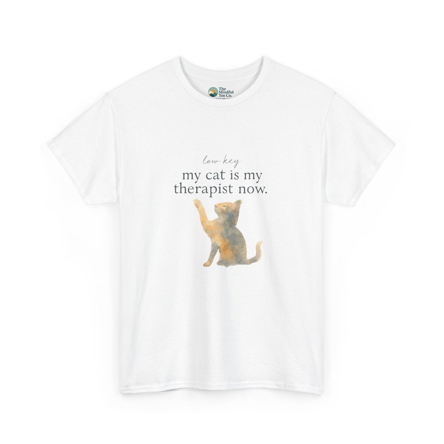 Low Key, My Cat Is My Therapist Now T-Shirt – Funny Cat Tee