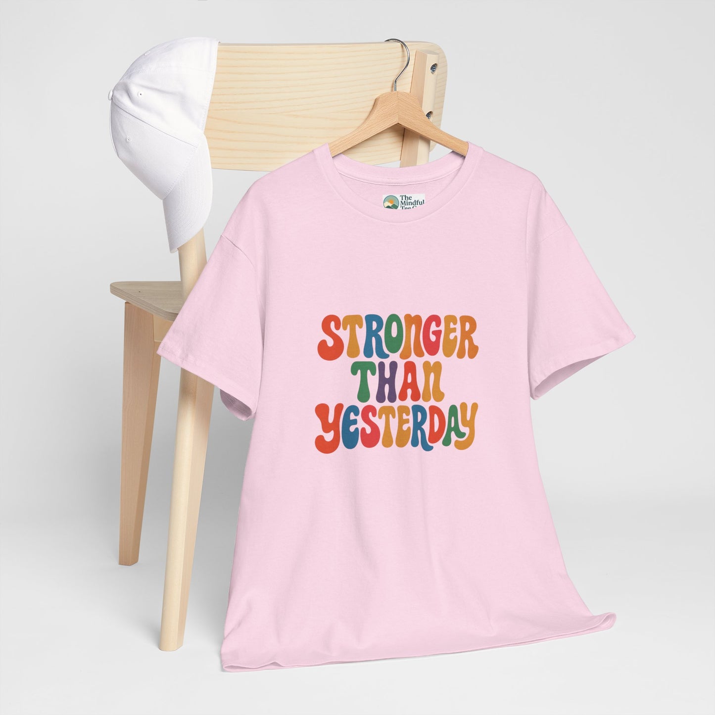 Stronger Than Yesterday T-Shirt – Retro Motivational Tee