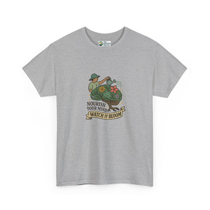 Nourish Your Mind Watch It Bloom T-Shirt – Mental Health & Self-Care Tee