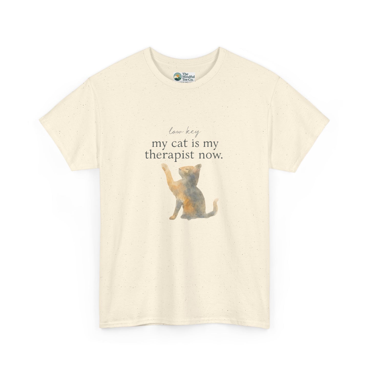 Low Key, My Cat Is My Therapist Now T-Shirt – Funny Cat Tee