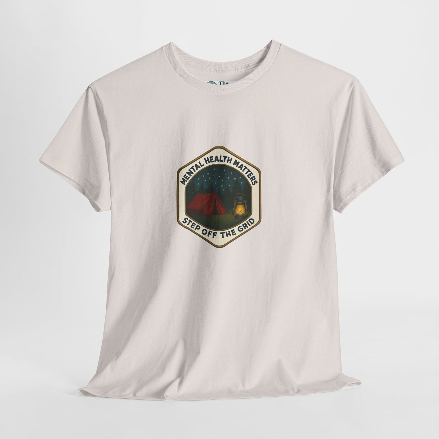 Step Off the Grid T-Shirt – Mental Health Matters Camping Tee