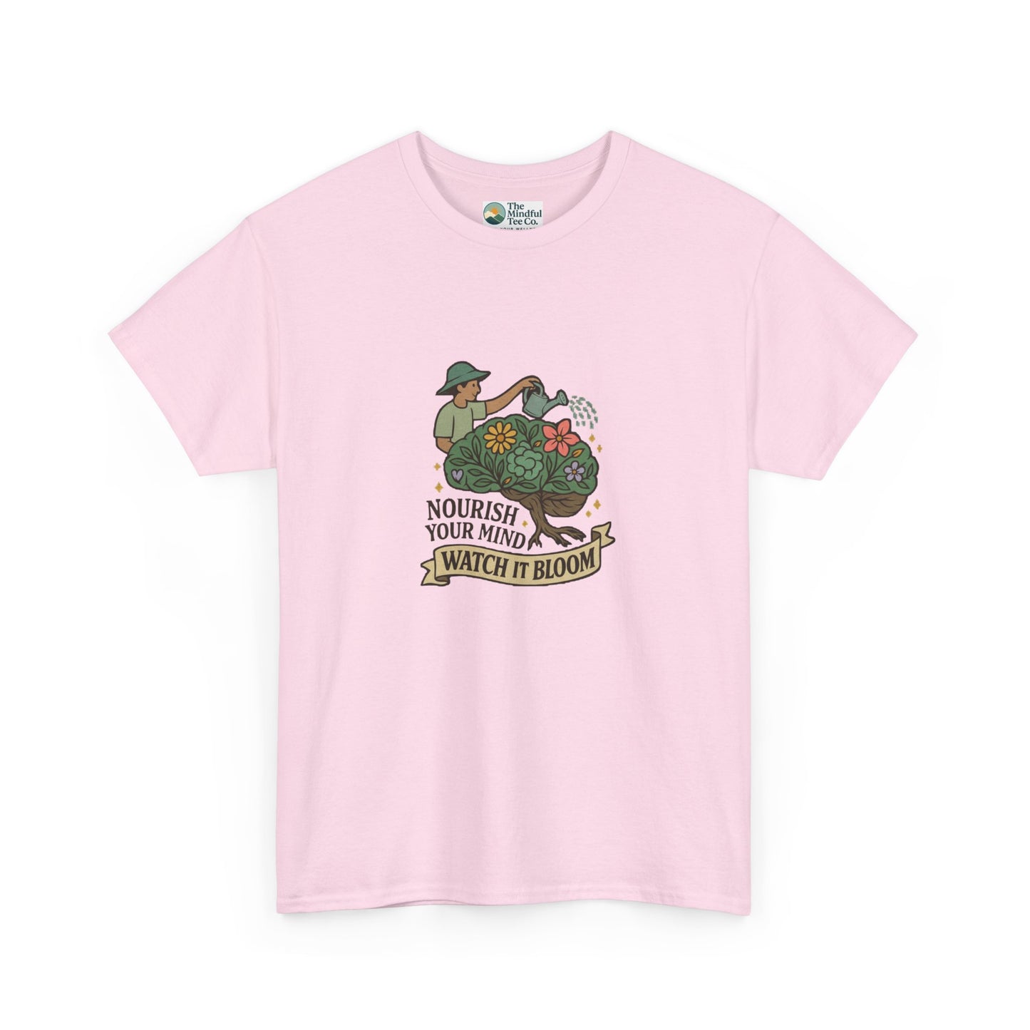 Nourish Your Mind Watch It Bloom T-Shirt – Mental Health & Self-Care Tee