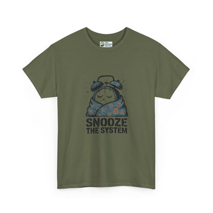 Snooze the System T-Shirt – Anti-Hustle Graphic Tee