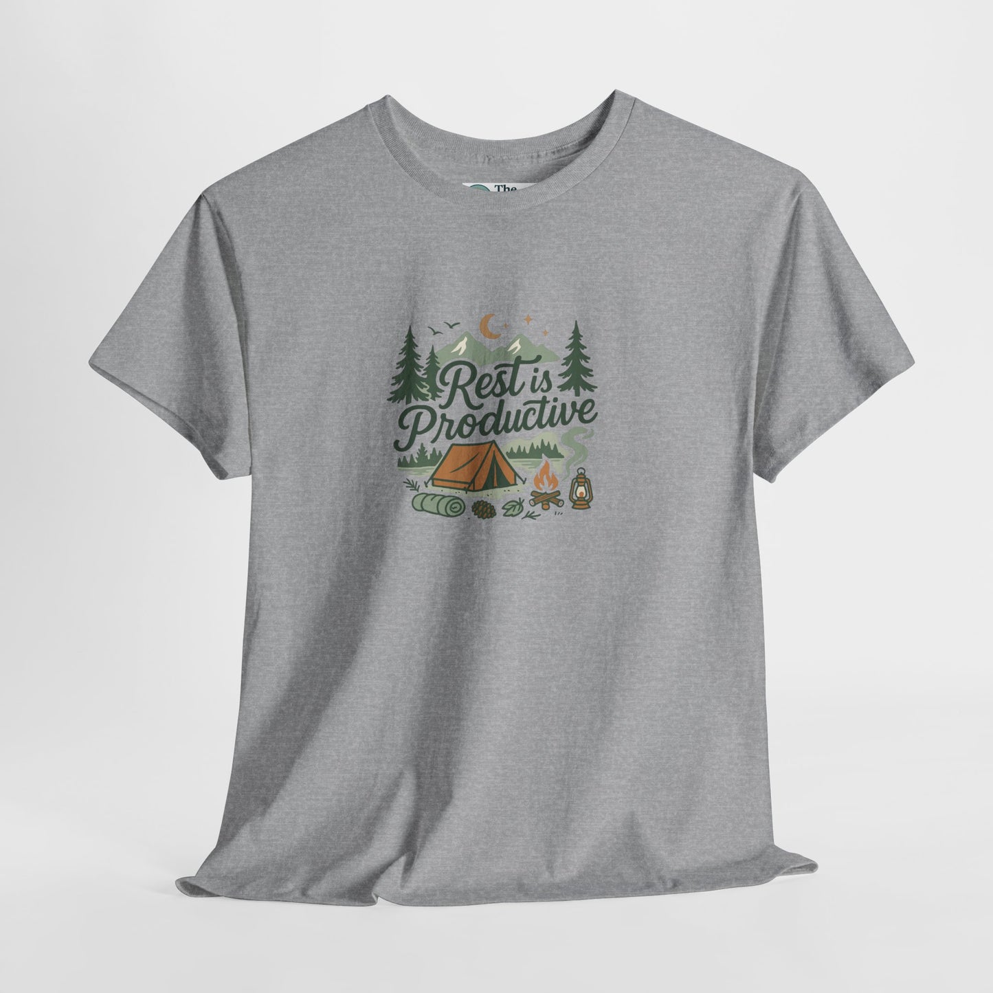Rest Is Productive T-Shirt – Camping Mindfulness Tee