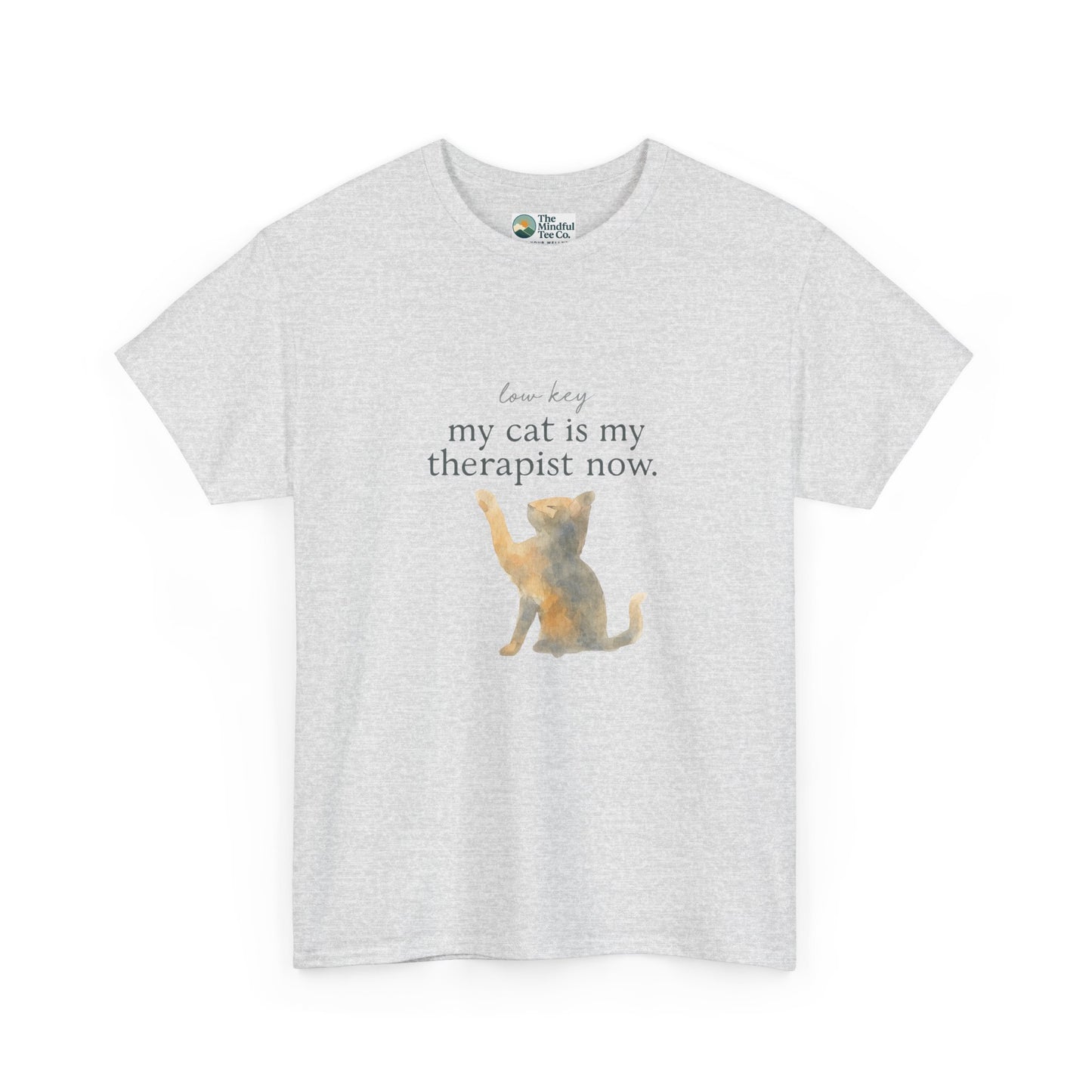 Low Key, My Cat Is My Therapist Now T-Shirt – Funny Cat Tee