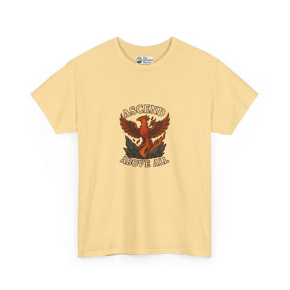 Ascend Above All T-Shirt – Phoenix Rising Strength Design
