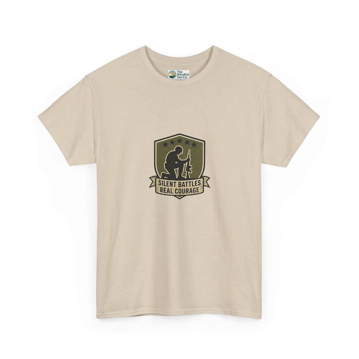 Silent Battles Real Courage T-Shirt – Military Mental Health Tee