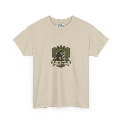 Silent Battles Real Courage T-Shirt – Military Mental Health Tee