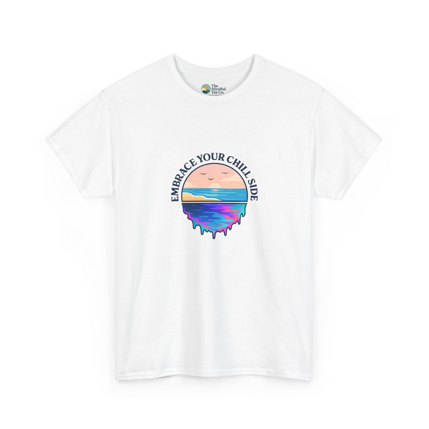 Embrace Your Chill Side T-Shirt - Mountain Lake Reflection Tee