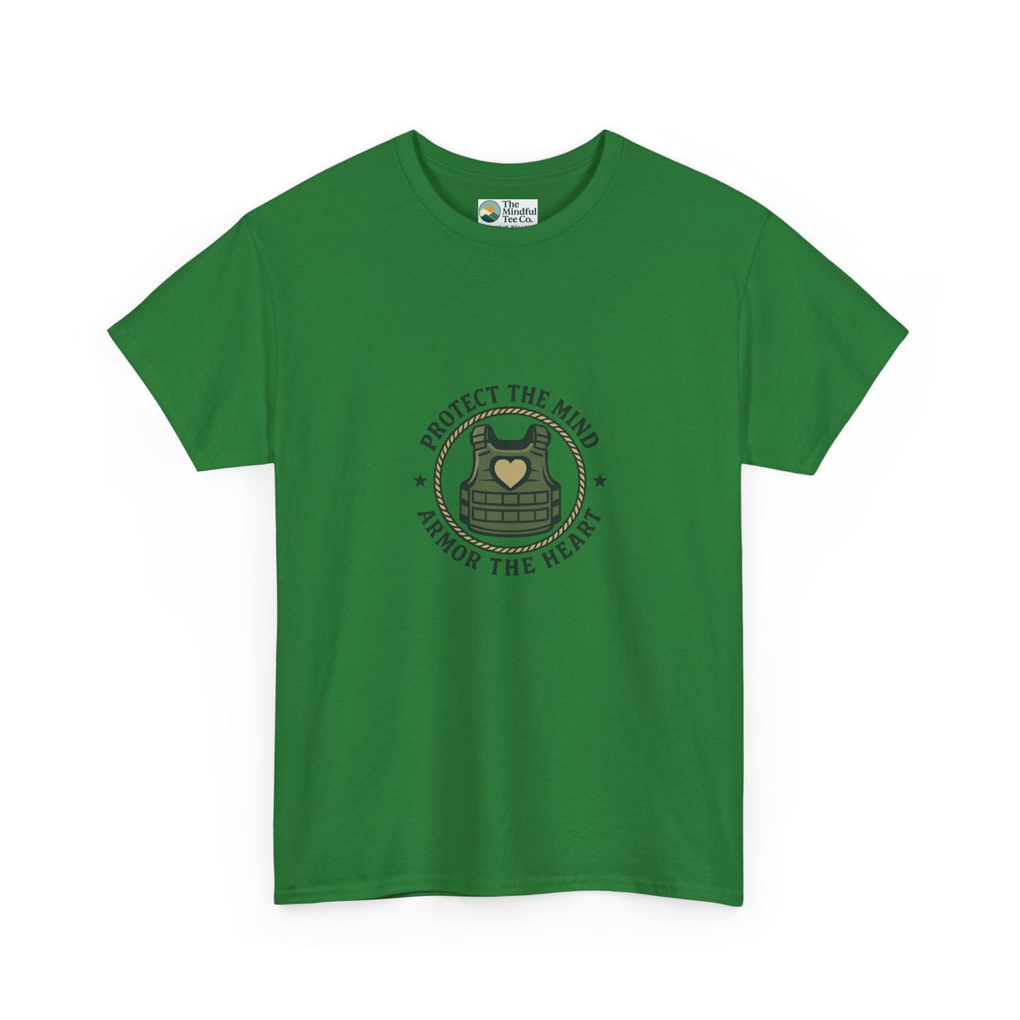 Protect the Mind, Armor the Heart T-Shirt – Military Strength & Resilience  Tee