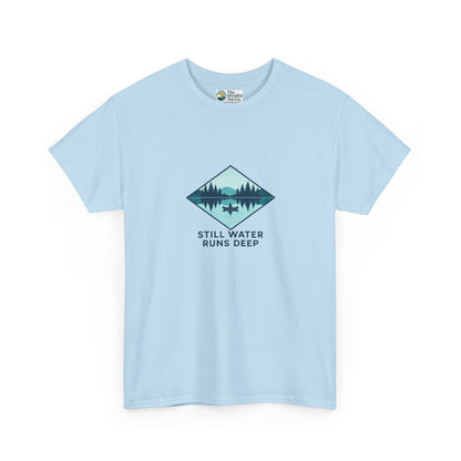 Still Water Runs Deep T-Shirt – Lake Reflection Mental Health Tee