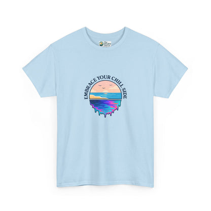 Embrace Your Chill Side T-Shirt - Mountain Lake Reflection Tee