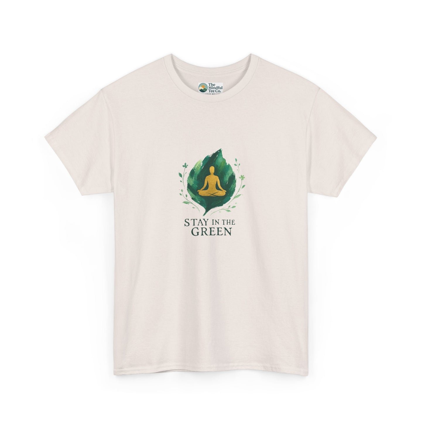 Stay in the Green T-Shirt – Watercolor Meditation Tee