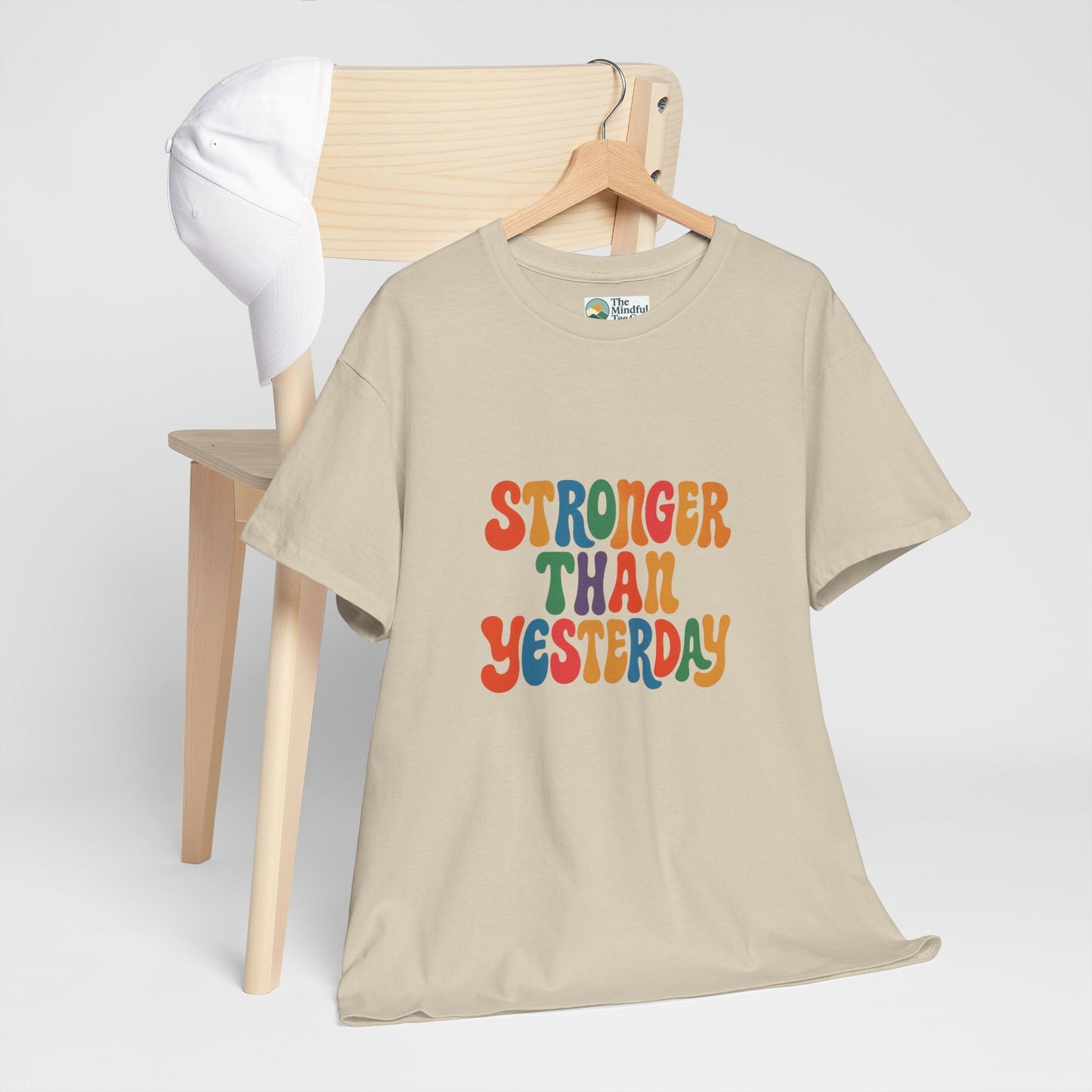 Stronger Than Yesterday T-Shirt – Retro Motivational Tee