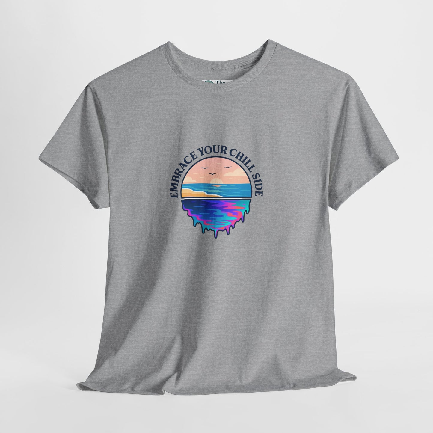 Embrace Your Chill Side T-Shirt - Mountain Lake Reflection Tee