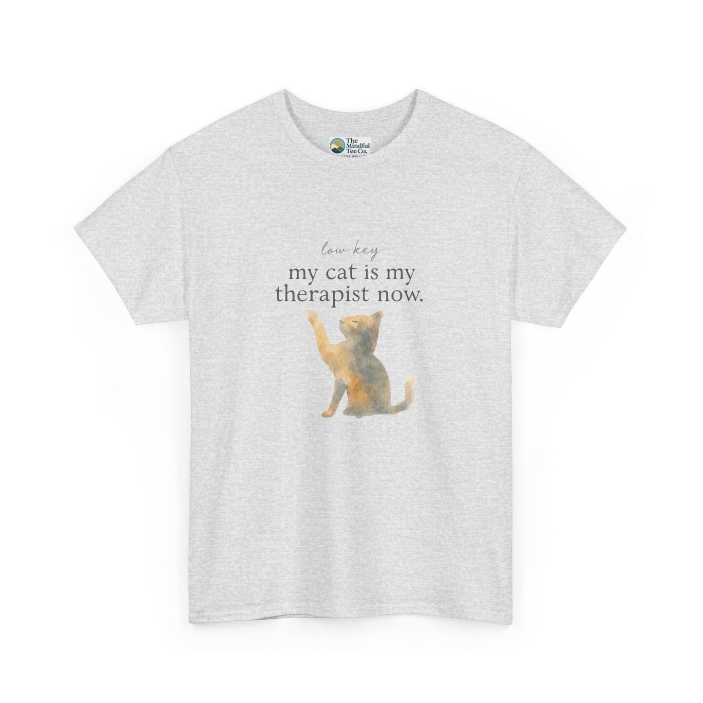 Low Key, My Cat Is My Therapist Now T-Shirt – Funny Cat Tee