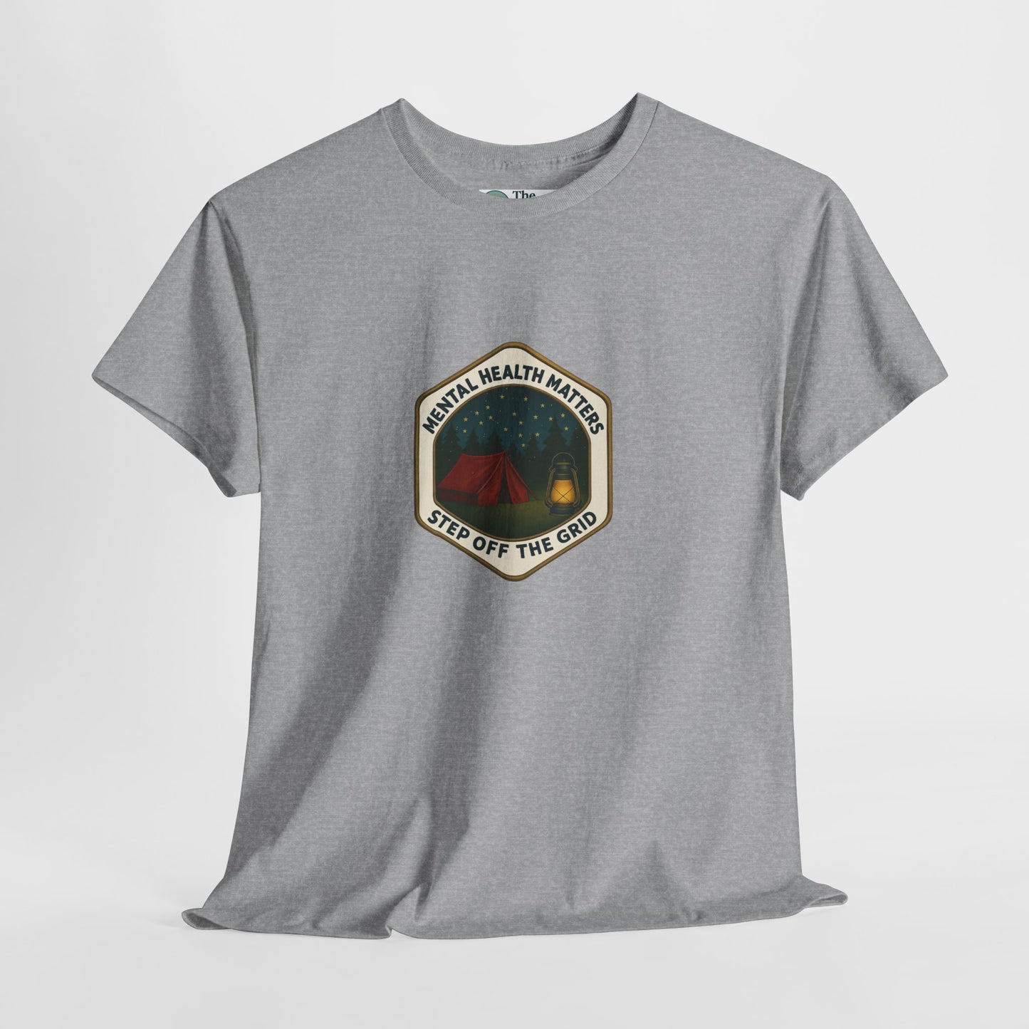 Step Off the Grid T-Shirt – Mental Health Matters Camping Tee